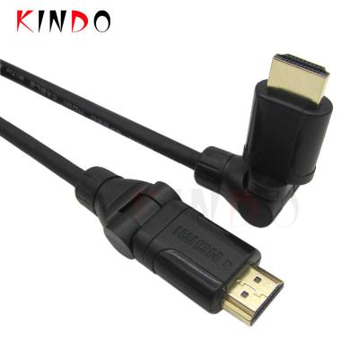 China High Quality Standard KINDO 360 Multimedia Rotatable HDMI Cable with Ethernet for HDTV 3D 4K 2K PS4 for sale