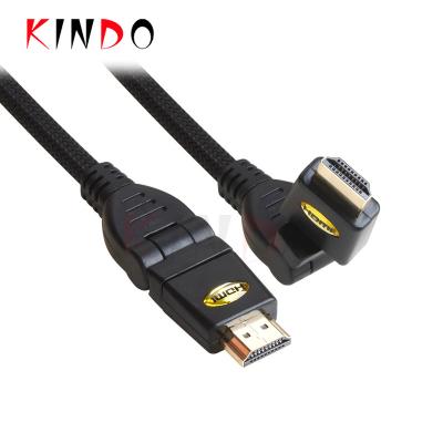 China KINDO COMPUTER Flexible Soft 360 Degrees Rotate High Speed ​​HDMI Cable HD 4K 1080P HDMI Cable With Ethernet for sale