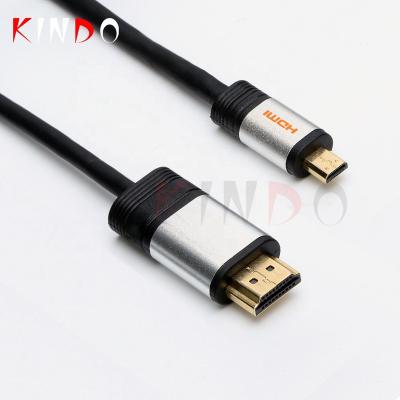 China For iPod Kindo 1m 1.2m 1.5m Micro Hdmi To HDMI Cable For Mobile Phone And Tablet To HDTV for sale