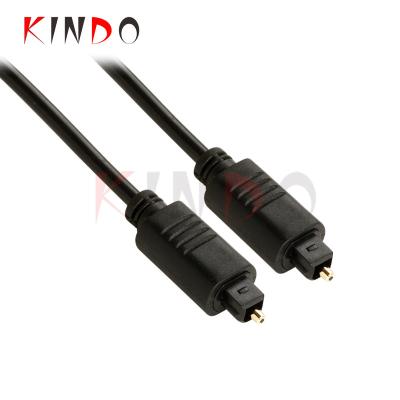 China Plastic Audio Speaker KINDO Toslink Fiber Optic Cable 24K Gold Plated Ultra Durable Fiber Optic Cable for sale