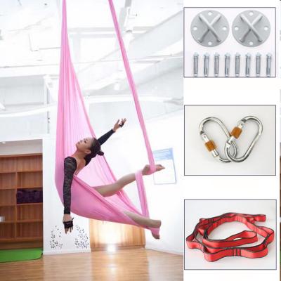 China Yoga Exercises AerialYoga Hammock Set Hammock Nylon Fitness Aerial Flight Dance Yoga Swing Set for sale