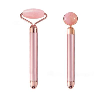 China Face Lift Beauty Personal Care Tired Roller Set 100% Natural Jade Facial Roller Rose Quartz Massage Jade Roller Gua Sha Tool for sale