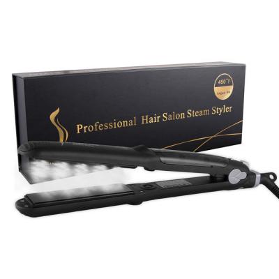 China Portable Titanium Hair Straightener IFINE Beauty Argan Oil Hair Steam Straightener Iron Outdoor Professional Electric Curly Hair Weave for sale