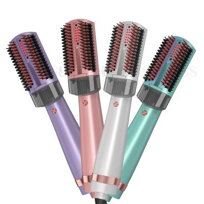 China 2021 New Top Household 2021 Appearance Level IFINE Beauty Multi-Function Steam Jet Hot Straight Hair Comb 2-in-1 Hair Anion Hair Dryer Comb for sale