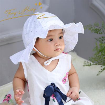 China Tracy Barred and Herry 2021 New Summer Thin Lace Baby Basin Hoods Baby Sunblock Princess Hair Accessories Fresh for sale