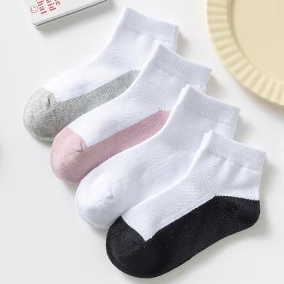 China QUICK DRY Black White Socks Kids Students Children Spring And Autumn Cotton Socks Dirty Resistant Socks Shorts for sale