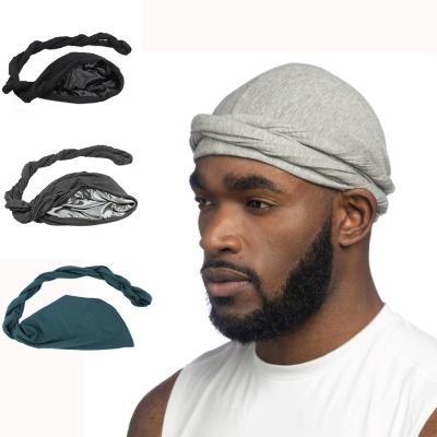 China Custom Made Muslim African Men's Casual Warm Comfortable Men's Main Supply Logo Wrap Wave Cap Turban for sale