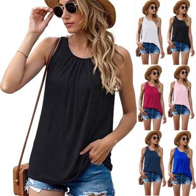 China 2023 breathable European and American popular women's small vest with one button top women's T-shirt manufacturers for sale