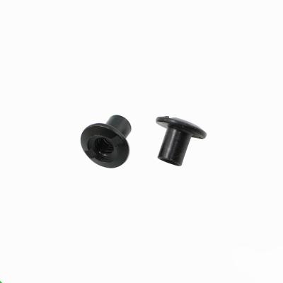 China Heavy industry Dongguan screw factory customized5x6.4-8#-32Tx8.2 tipped flat head zinc steel black nut female caibon screw (ROHS) for sale