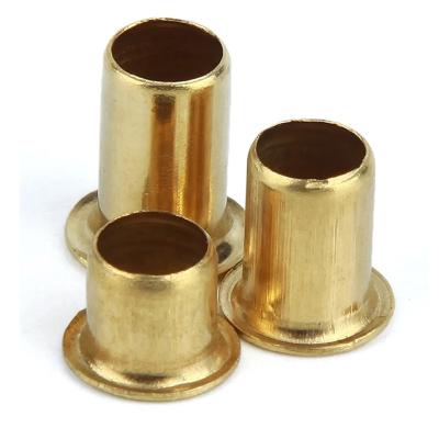 China Pan Brass rivet for jacket cavity logo tubular cymbals garment brass rivet for sale