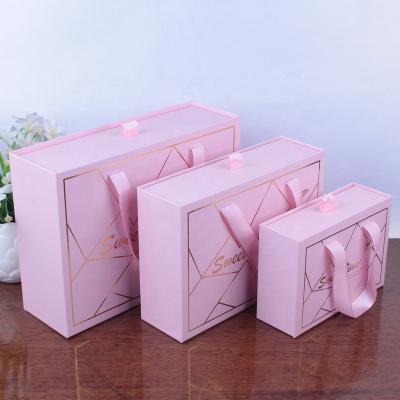 China Recyclable Drawer Style Shoe Storage Box Custom With Sliver Handle for sale