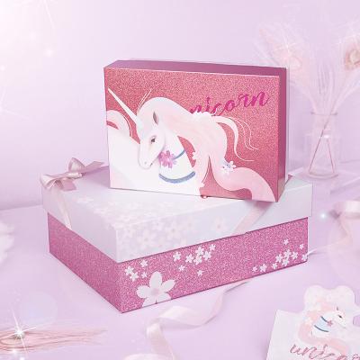 China Original Fantasy Creative Unicorn Recycled Fresh Materials Women's Day Gift Box for sale