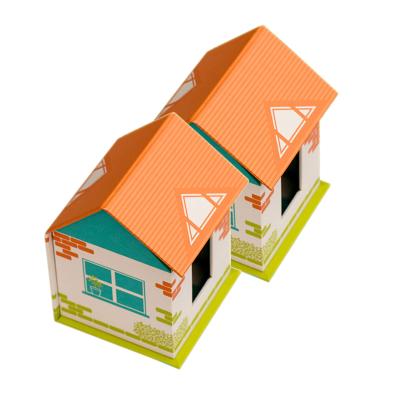 China Handmade Christmas Gift Paper Box House Shaped Custom Unique Design for sale