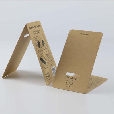 China Recycled Materials Custom Foldover Paper Header Card Holder Tags and Bag Toppers for sale