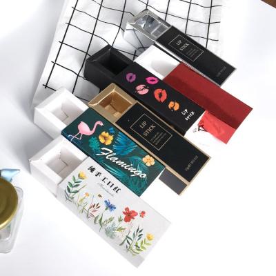 China Recycled Materials Lip Balm Packaging Box Lipstick Cosmetic Paper Box for sale