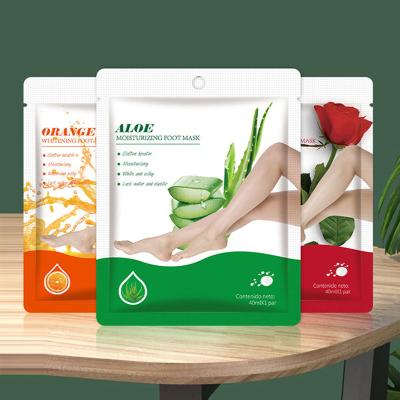 China Private Label Foot Skin Care Foot Masks Wholesale Natural Rose Aloe Vrea Vitamin C Hydrating Foot Mask Sheet for sale