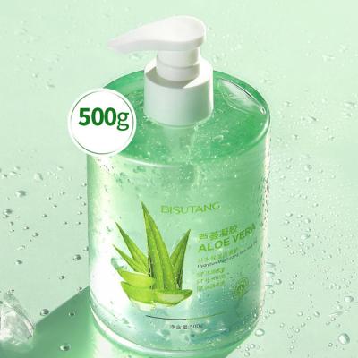 China BISUTANG 500g Aloes Plant Jel Soothing Face & Body Moisturizing Sunburn Relief Absorbs Rapidly Bulk Pure Natural Aloe Vera Gel for sale