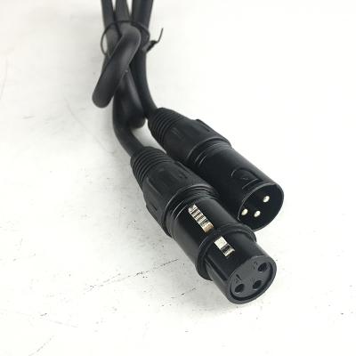 China High Quality Stage Light Signal Cable 1.2meter 3Pin XLR In/Out DMX Cable Metal Head For Stage Lighting DMX512 Data Signal Control for sale