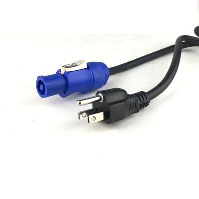 China Stage Light Plug Cable 1.2meter 1mm USA/EU/UK/AUS Standard Powercon Plug Power Cable Power Cord With Different Country Plug for sale