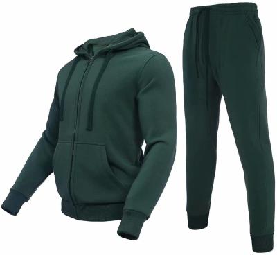 China Anti-wrinkle Mens Sweatsuit 2 Piece Hoodie Tracksuit Set Fashion Activewear Set for sale