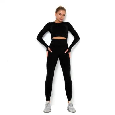 China Wholesale Womens Breathable Growth Sleeve Elastic Yoga Wear Sports Suit for sale