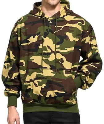 China Custom High Quality Mens Sports Anti Shrink Camouflage Green Hoodie for sale