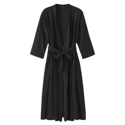 China Custom Bamboo Long Robe Luxury Bamboo Fiber Sleepwear QUICK DRY for sale