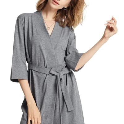 China Custom Made QUICK DRY Solid Soft Breathable Wholesale Bamboo Short Bathrobes Robe for sale