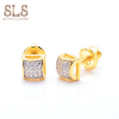 China Fashionable popular style loose earring gold 925 sterling silver stud earrings designs jewelry earrings gold for sale