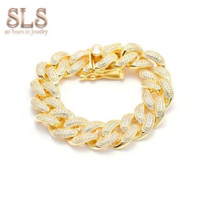 China FASHIONABLE Hip Hop Style Hip Hop Cheap Style Hip Hop Jewelry Mens Bling Diamond Sterling Silver Unique Bracelets For Men for sale