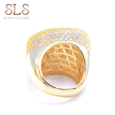 China FASHIONABLE Gold Filled Pave Engagement Wedding Band Quality Fancy Ring for sale