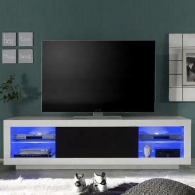 China Concise Style TV Cabinet With Open Shelf Storage Nordic Style With LED Lights Living Room Furniture TV Stand for sale