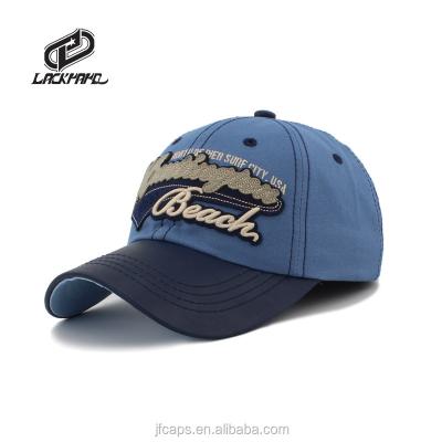 China Summer Embroidery Cotton Leaf Cloth Fashion Medium Baseball Caps And Hats for sale