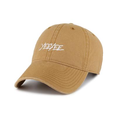 China JOINT Hot Sale Canvas Dad Hat With Curve Brim 6 Panel Baseball Caps for sale