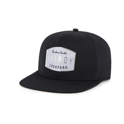 China 6-Panel Flat Hip Hop Crest Snapback Hat With TPU Huge Front Logo for sale