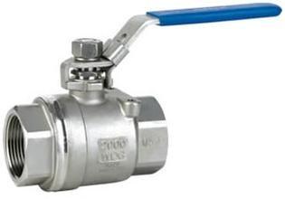 China 2-pc stainless steel ball valve SS304 / SS316 BSPT, NPT for sale