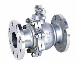 China 2-pc stainless steel ball flange valve ASME B16.34 full port wcb cf8m casting handle for sale