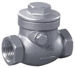 China stainless steel screw awing check valve;check valves;NPT;bspt;200WOG;screw end;CF8'CF8M for sale