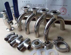 China 1/2 Inch - 8 Inch Stainless Steel Pipe Fittings Sanitary Elbow , Bend , Tee , Reducer,3A,SMS,DIN for sale