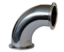 China Food Grade Dn50 SUS316L Stainless Steel Sanitary Fittings , 90 Deg Tri Clamp Elbow for sale