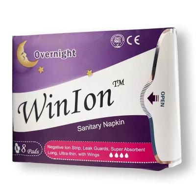 China Breathable Ultra-thin Women's Sanitary Period Pads Wing Size For The Night Use for sale