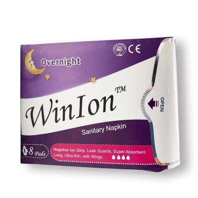 China Breathable Wholesale 100% Cotton Sanitary Pad Women Period Protection Over Night for sale