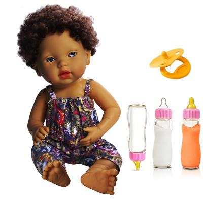 China Soft Top Sales Plastics 14inch African Black Baby Dolls Magic Bottle Doll House For Kinds China Doll Manufacturer for sale