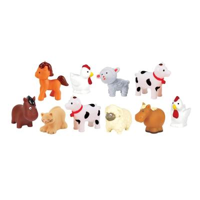 China 3d Cartoon Farm Animal Figure Toys 10 Pcs PVC Cat Dog Figures Accessories Soft Plastic Cow Sheep Horse 3D Farm Animal Figures Toys 10 Pcs for sale