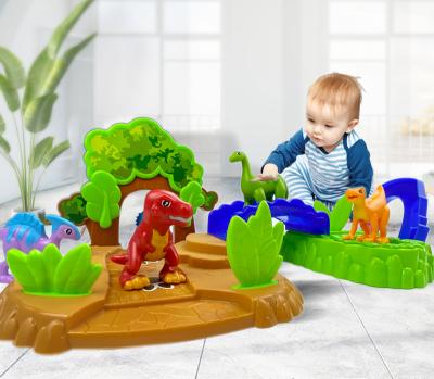 China Dino World Dinosaurio Toys Primeval Forest Plastic dinosaur figure T-Rex dinosaurs egg play set for sale