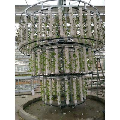 China Brand New High Quality Stable Structure Indoor Hydroponics NFT Gully Tower With Rack for sale