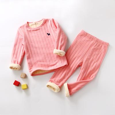 China Vintage children's boys and girls children's clothing suits spring, autumn and winter plus velvet comfort and warm toddler boy clothes for sale