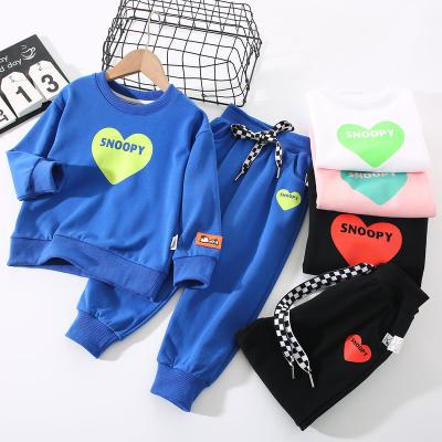 China Custom Made 100% Cotton Cheap Wholesale Fashion Kids Suits Spring Streetwear Autumn Hoodies And Pants Winter Boys Children Clothing for sale