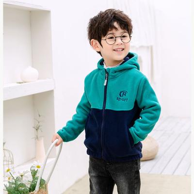 China Cheap Fashion Fleece Fleece Hooded Long Sleeve Warm Bomber Jacket Girls And Boys Autumn Kids Coats for sale