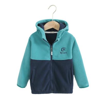 China 100% Polyester Knitted Kids Jacket Outdoor Hooded Windproof Boys Casual Breathable Clothes OEM Spring and Autumn Kids Jacket for sale